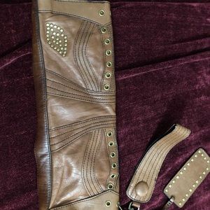 Brown Betsy Johnson clutch